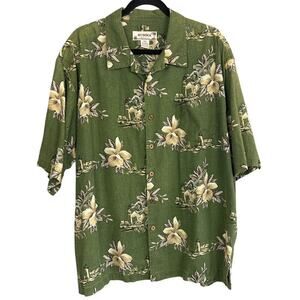 Summa Men’s Linen Blend Tropical Button Down Size XXL